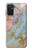 S3717 Rose Gold Blue Pastel Marble Graphic Printed Hülle Schutzhülle Taschen für Samsung Galaxy M52 5G