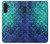 S3047 Green Mermaid Fish Scale Hülle Schutzhülle Taschen für Samsung Galaxy A13 5G