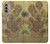 S0214 Van Gogh Vase Fifteen Sunflowers Hülle Schutzhülle Taschen für Motorola Moto G51 5G