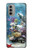 S0227 Aquarium Hülle Schutzhülle Taschen für Motorola Moto G51 5G