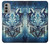 S1135 Wolf with knives Rock Hülle Schutzhülle Taschen für Motorola Moto G51 5G
