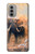 S1292 Dusty Elephant Egrets Hülle Schutzhülle Taschen für Motorola Moto G51 5G
