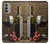 S1316 Grapes Bottle and Glass of Red Wine Hülle Schutzhülle Taschen für Motorola Moto G51 5G