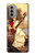 S1420 Saraswati Hindu Goddess Hülle Schutzhülle Taschen für Motorola Moto G51 5G