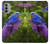 S1565 Bluebird of Happiness Blue Bird Hülle Schutzhülle Taschen für Motorola Moto G51 5G