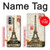 S2108 Eiffel Tower Paris Postcard Hülle Schutzhülle Taschen für Motorola Moto G51 5G