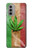 S2109 Marijuana Rasta Flag Hülle Schutzhülle Taschen für Motorola Moto G51 5G