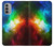 S2312 Colorful Rainbow Space Galaxy Hülle Schutzhülle Taschen für Motorola Moto G51 5G