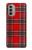 S2374 Tartan Red Pattern Hülle Schutzhülle Taschen für Motorola Moto G51 5G