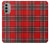 S2374 Tartan Red Pattern Hülle Schutzhülle Taschen für Motorola Moto G51 5G