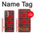 S2374 Tartan Red Pattern Hülle Schutzhülle Taschen für Motorola Moto G51 5G