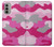 S2525 Pink Camo Camouflage Hülle Schutzhülle Taschen für Motorola Moto G51 5G