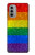 S2683 Rainbow LGBT Pride Flag Hülle Schutzhülle Taschen für Motorola Moto G51 5G