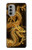 S2804 Chinese Gold Dragon Printed Hülle Schutzhülle Taschen für Motorola Moto G51 5G