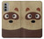 S2825 Cute Cartoon Raccoon Hülle Schutzhülle Taschen für Motorola Moto G51 5G
