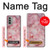 S2843 Pink Marble Texture Hülle Schutzhülle Taschen für Motorola Moto G51 5G