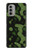 S2877 Green Snake Skin Graphic Printed Hülle Schutzhülle Taschen für Motorola Moto G51 5G
