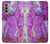 S2907 Purple Turquoise Stone Hülle Schutzhülle Taschen für Motorola Moto G51 5G