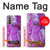 S2907 Purple Turquoise Stone Hülle Schutzhülle Taschen für Motorola Moto G51 5G