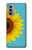 S3039 Vintage Sunflower Blue Hülle Schutzhülle Taschen für Motorola Moto G51 5G