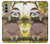 S3138 Cute Baby Sloth Paint Hülle Schutzhülle Taschen für Motorola Moto G51 5G