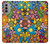 S3281 Colorful Hippie Flowers Pattern Hülle Schutzhülle Taschen für Motorola Moto G51 5G