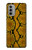 S3365 Yellow Python Skin Graphic Print Hülle Schutzhülle Taschen für Motorola Moto G51 5G