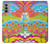 S3407 Hippie Art Hülle Schutzhülle Taschen für Motorola Moto G51 5G