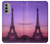 S3447 Eiffel Paris Sunset Hülle Schutzhülle Taschen für Motorola Moto G51 5G