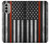 S3472 Firefighter Thin Red Line Flag Hülle Schutzhülle Taschen für Motorola Moto G51 5G