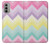 S3514 Rainbow Zigzag Hülle Schutzhülle Taschen für Motorola Moto G51 5G