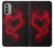 S3682 Devil Heart Hülle Schutzhülle Taschen für Motorola Moto G51 5G