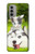 S3795 Grumpy Kitten Cat Playful Siberian Husky Dog Paint Hülle Schutzhülle Taschen für Motorola Moto G51 5G