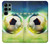 S3844 Glowing Football Soccer Ball Hülle Schutzhülle Taschen für Samsung Galaxy S22 Ultra