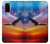 S3841 Bald Eagle Flying Colorful Sky Hülle Schutzhülle Taschen für Samsung Galaxy S20