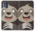 S3855 Sloth Face Cartoon Hülle Schutzhülle Taschen für Motorola Moto G100