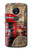 S3856 Vintage London British Hülle Schutzhülle Taschen für Motorola Moto G6 Play, Moto G6 Forge, Moto E5