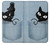S2641 Pocket Black Cat Hülle Schutzhülle Taschen für Sony Xperia Pro-I