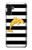 S2882 Black and White Striped Gold Dolphin Hülle Schutzhülle Taschen für Samsung Galaxy A13 4G