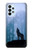 S0935 Wolf Howling in Forest Hülle Schutzhülle Taschen für Samsung Galaxy A23