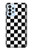 S1611 Black and White Check Chess Board Hülle Schutzhülle Taschen für Samsung Galaxy A23