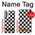 S1611 Black and White Check Chess Board Hülle Schutzhülle Taschen für Samsung Galaxy A23