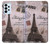 S2211 Paris Postcard Eiffel Tower Hülle Schutzhülle Taschen für Samsung Galaxy A23