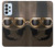 S2645 Vintage Brown Goggles Motorcycle Helmet Hülle Schutzhülle Taschen für Samsung Galaxy A23