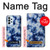 S3439 Fabric Indigo Tie Dye Hülle Schutzhülle Taschen für Samsung Galaxy A23