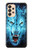 S0752 Blue Fire Grim Wolf Hülle Schutzhülle Taschen für Samsung Galaxy A33 5G