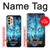 S0752 Blue Fire Grim Wolf Hülle Schutzhülle Taschen für Samsung Galaxy A33 5G
