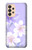 S2361 Purple White Flowers Hülle Schutzhülle Taschen für Samsung Galaxy A33 5G
