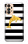 S2882 Black and White Striped Gold Dolphin Hülle Schutzhülle Taschen für Samsung Galaxy A33 5G