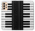 S3078 Black and White Piano Keyboard Hülle Schutzhülle Taschen für Samsung Galaxy A33 5G